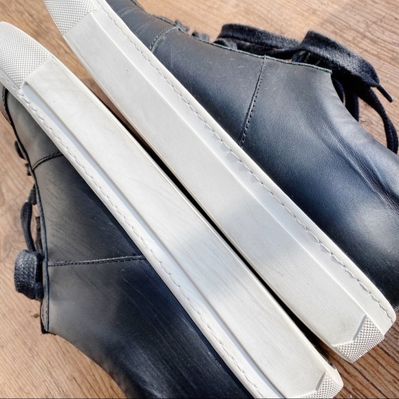 Greats The Royale Black Leather Ankle Lace Sneaker main image 14